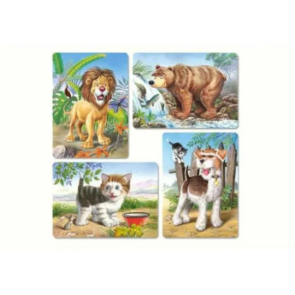 Puzzle Castorland Animals, 4 in 1 (8+12+15+20 piese) foto