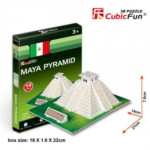 Puzzle 3D CubicFun Maya Pyramid (Mexico) foto
