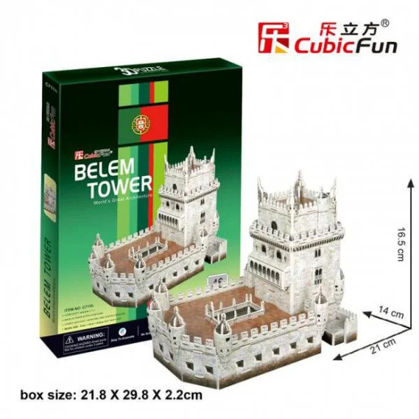 Puzzle 3D CubicFun Belem Tower foto
