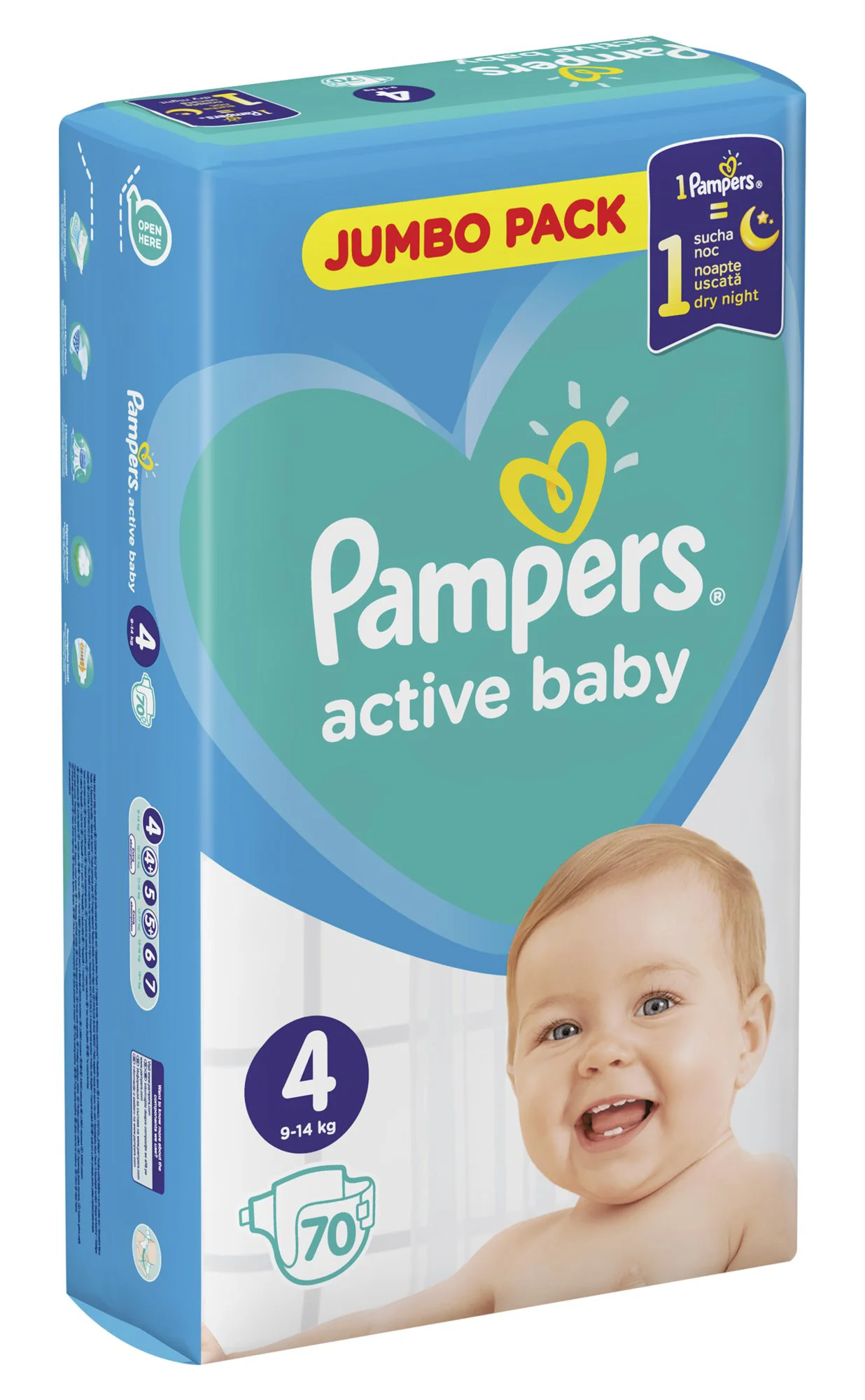 image for Подгузники Pampers Active Baby 4 Maxi (8-14 кг), 70 шт. foto