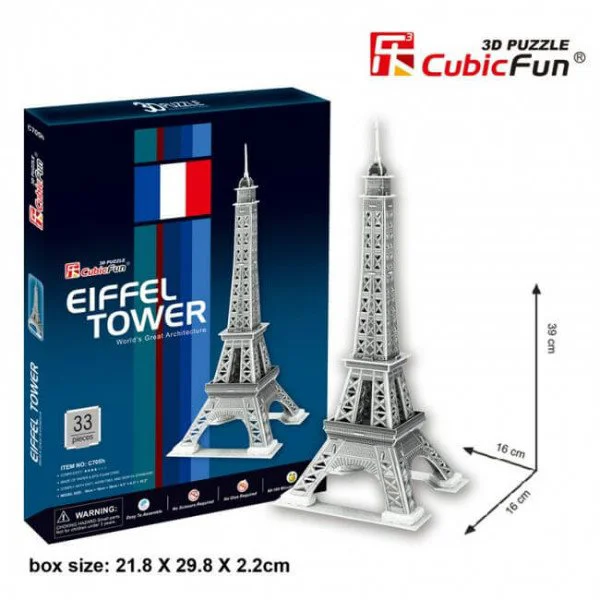 Puzzle 3D CubicFun Eiffel Tower foto