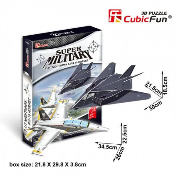 Пазл 3D CubicFun F-117 Nighthawk&amp;F/A-18 Hornet foto