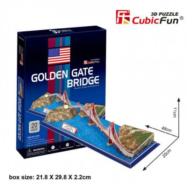 Puzzle 3D CubicFun Golden Gate Bridge foto