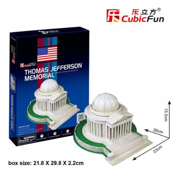 Puzzle 3D CubicFun Jefferson Memorial foto