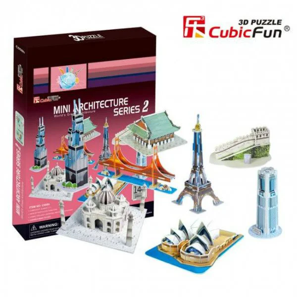 Пазл 3D CubicFun Mini Architecture Series 2