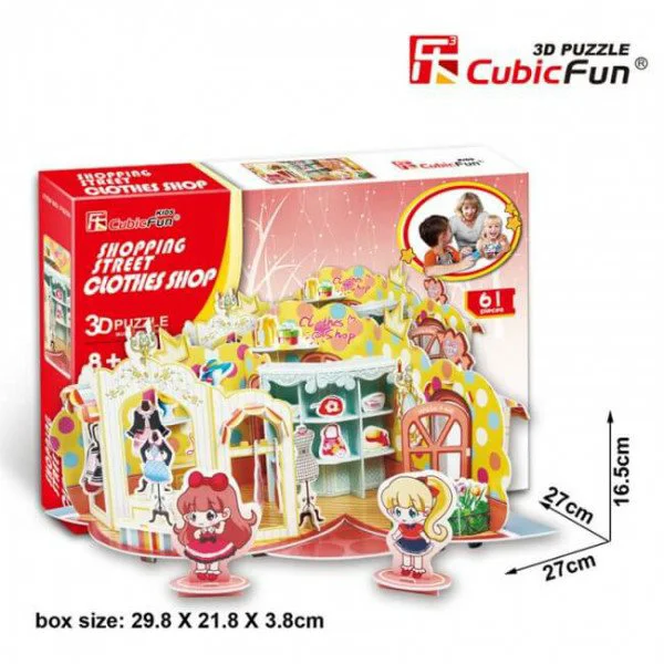 Puzzle 3D CubicFun Shopping Street-Clothes Shop foto