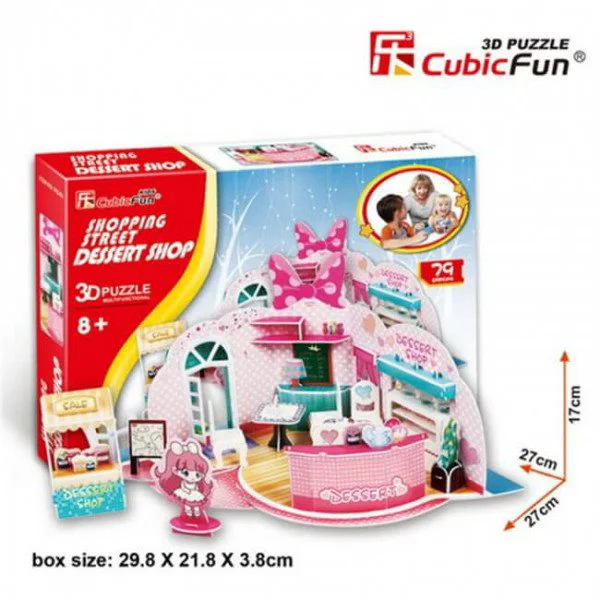 Puzzle 3D CubicFun Shopping Street-Dessert Shop foto