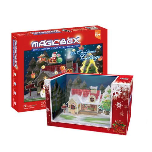 Puzzle 3D CubicFun The Christmas Cottage foto