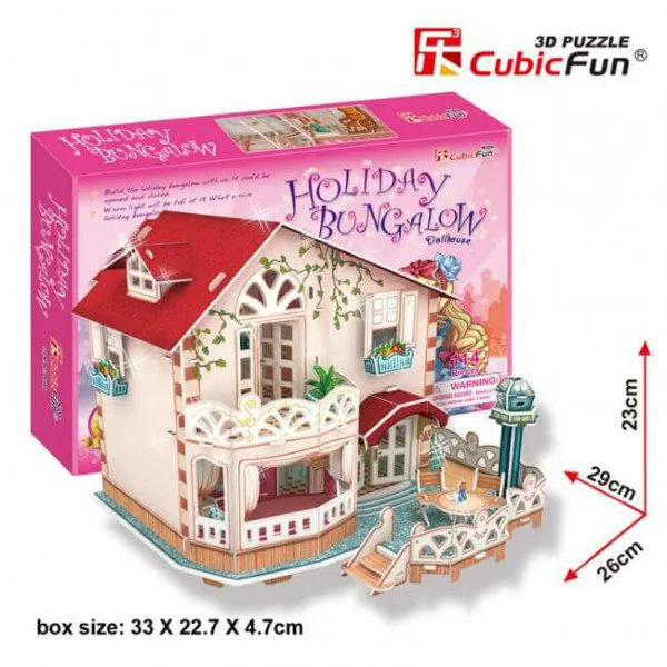 Puzzle 3D CubicFun Holiday Bungalow Dollhouse foto
