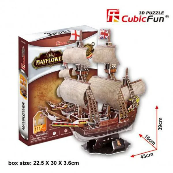 Puzzle 3D CubicFun MAYFLOWER schooner foto