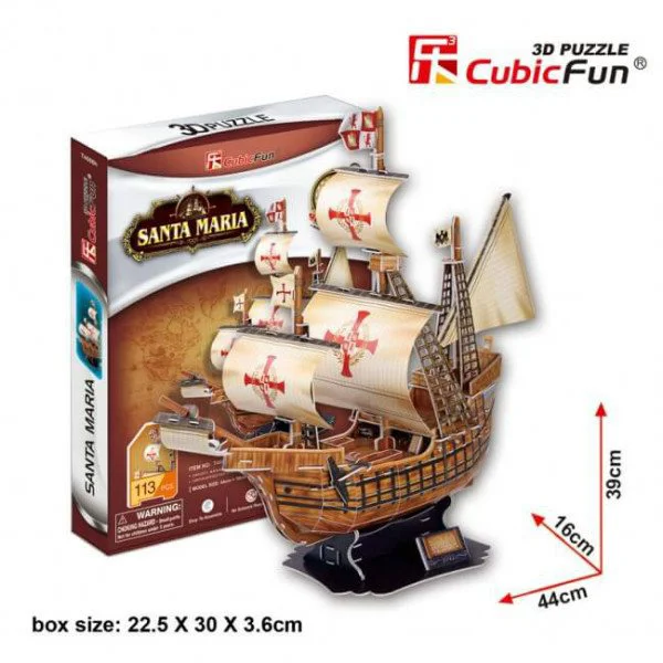 Puzzle 3D CubicFun Santa Maria schooner foto