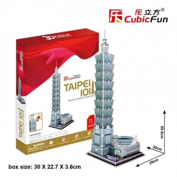 Puzzle 3D CubicFun TaiPei 101 foto