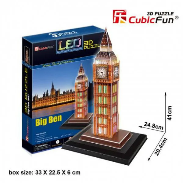 Пазл 3D LED CubicFun Big Ben