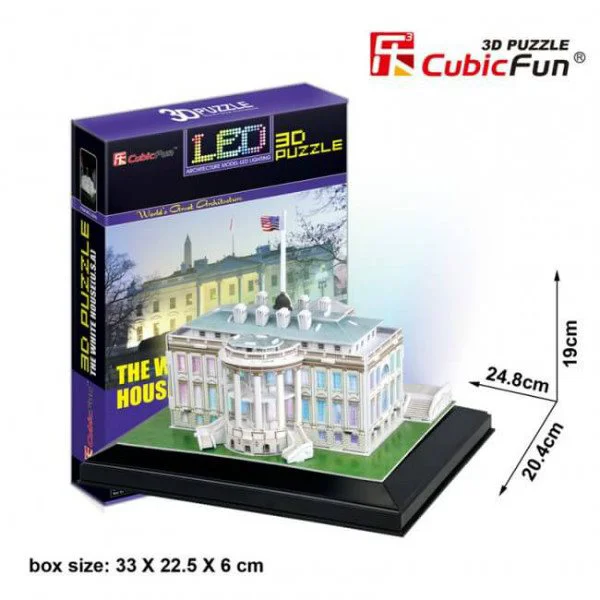 Пазл 3D LED CubicFun White House