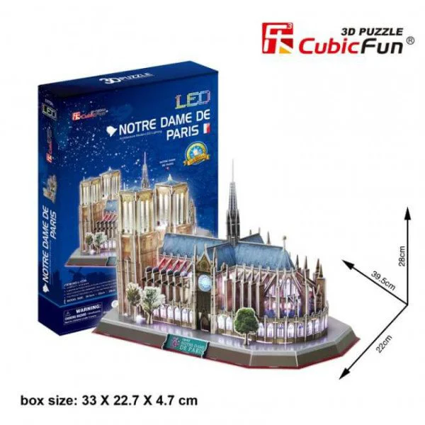 image for Пазл 3D LED CubicFun Notre Dame de Paris foto