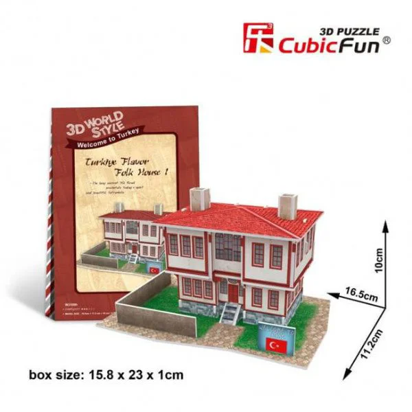 Puzzle 3D CubicFun Turkiye Flavor Folk House 1 T foto
