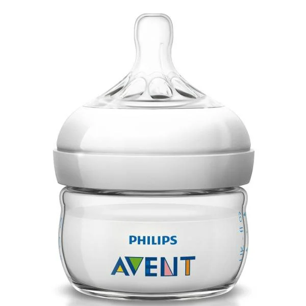 Biberon Philips AVENT Natural pentru nou nascuti cu tetina moale, 60 ml