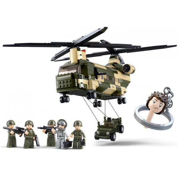 Constructor Sluban Army Transport Helicopter foto