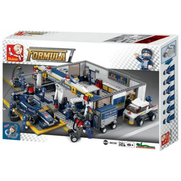 Constructor Sluban Formula F1 "BLUE LIGHTNING" Maintenance Station foto