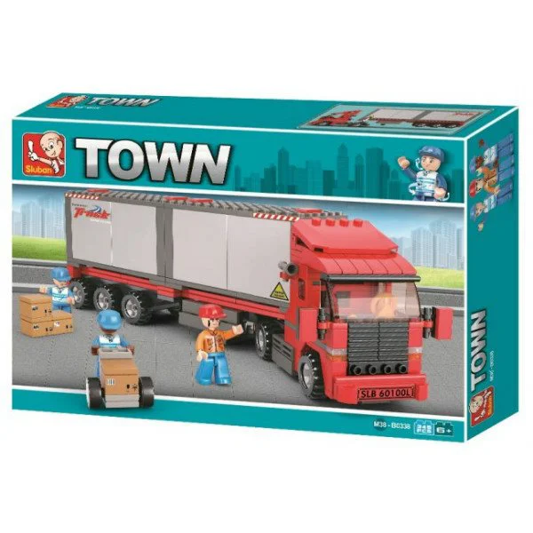 Constructor Sluban City Double Van Freight Trin foto