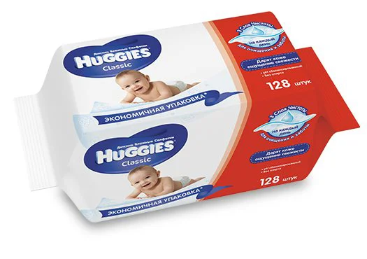 image for Servetele umede Huggies Classic, 128 buc. foto