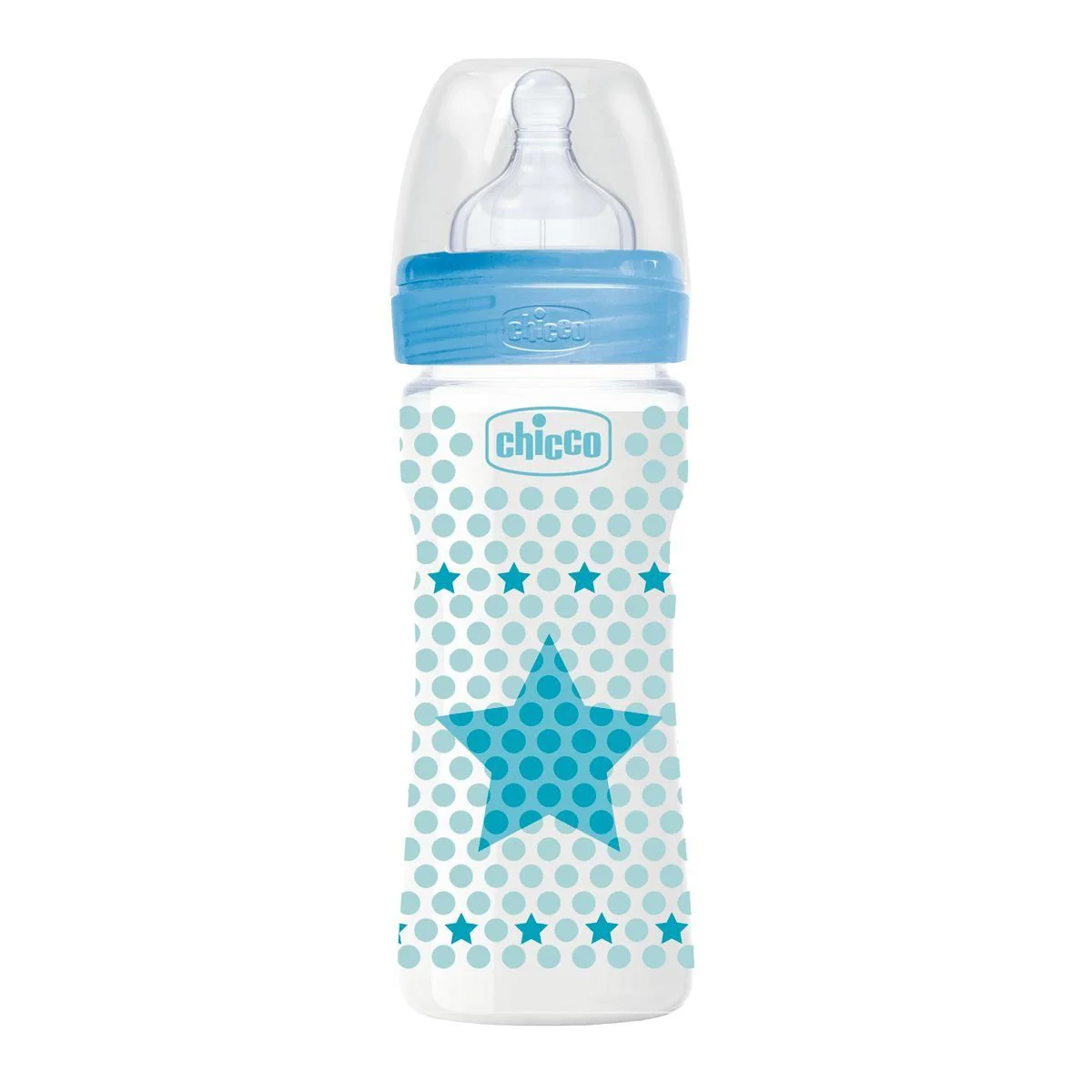 Бутылочка пластиковая Chicco Boy Well Being с силиконовой соской, 250 мл