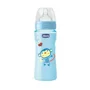 Biberon din plastic Chicco Boy Well Being Colorat cu tetina din silicon, 330 ml foto