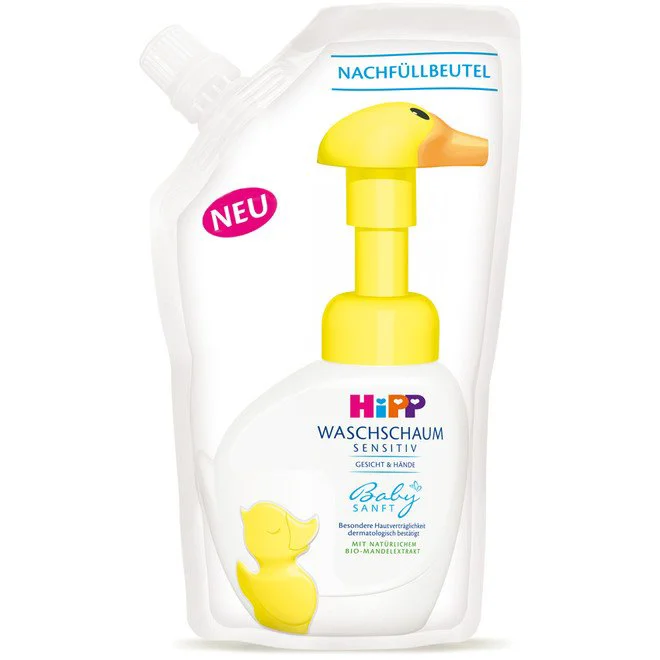 image for Rezerva Spuma cremoasa HiPP BabySanft pentru fata si maini, 250 ml foto