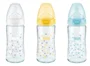 Бутылочка стеклянная NUK First Choice с силиконовой соской (0-6 мес.), 240 мл foto