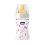 Бутылочка стеклянная Chicco Girl Well Being с латексной соской, 150 мл