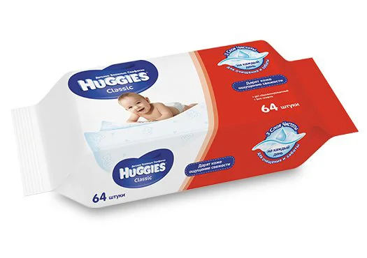 image for Servetele umede Huggies Classic, 64 buc. foto