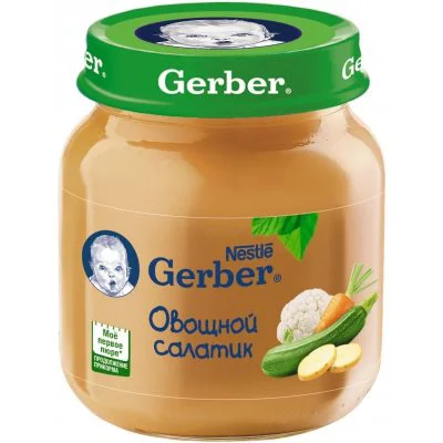 Пюре Gerber Овощной салатик (5+ мес.), 130 г