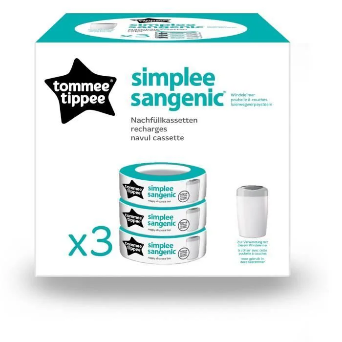 Rezerve pentru cos de scutece Tommee Tippee Sangenic, 3 buc.