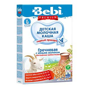 Terci de hrisca cu lapte de capra Bebi Premium (4+ luni), 200 g