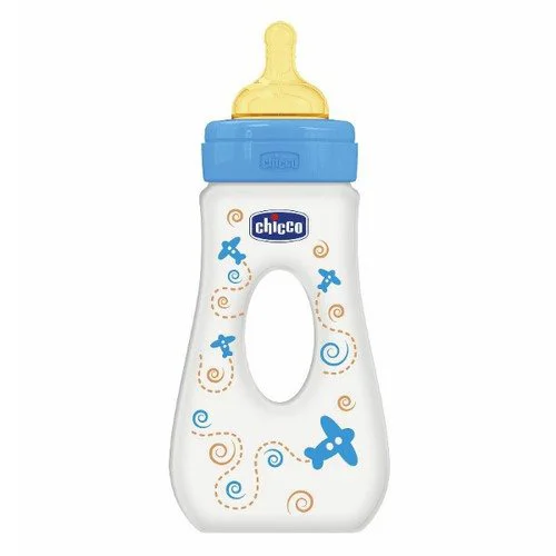 Biberon din plastic Chicco Boy Travelling cu tetina din latex, 240 ml foto