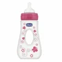 Biberon din plastic Chicco Girl Travelling cu tetina din silicon, 240 ml foto
