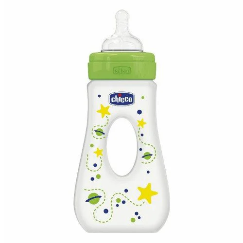 Biberon din plastic Chicco Travelling cu tetina din silicon, 240 ml foto