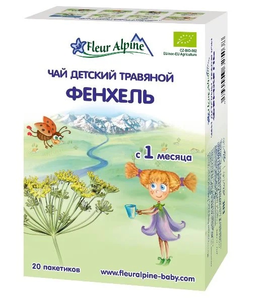 image for Ceai Fleur Alpine Organic de fenicul (1+ luna), 20 plic. foto