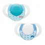 Suzeta cu inel Chicco Physio Compact din silicon Albastra (0-6 luni), 2 buc. foto
