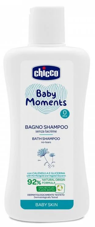 image for Gel de dus si sampon Chicco Baby Moments, 200 ml foto