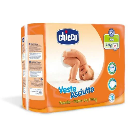 Scutece Chicco Mini 2 (3-6 kg), 25 buc. foto