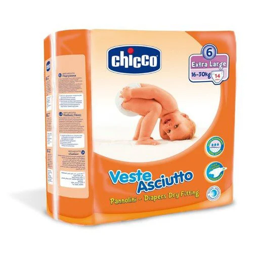 Scutece Chicco Extra Large 6 (16-30 kg), 14 buc.