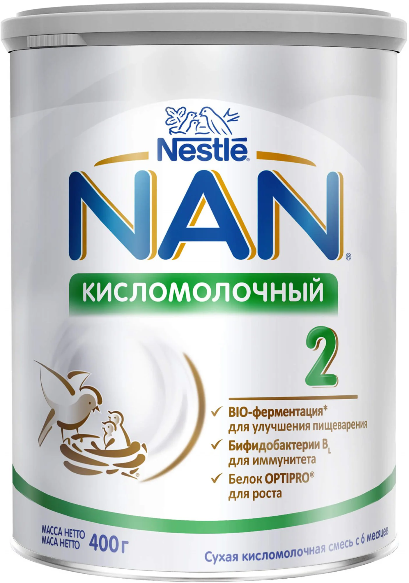 image for Formula de lapte Nestle Nan 2 Acidolactat (6+ luni), 400 g foto
