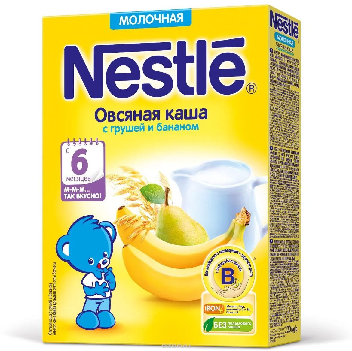 image for Каша молочная овсяная Nestle с грушей и бананом (6+ мес.), 220 г foto