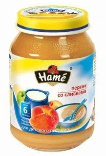 Пюре Hame Персик со сливками (6+ мес.), 190 г