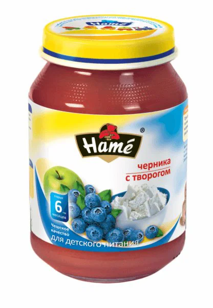 Piure Hame din afine si branzica dulce (6+ luni), 190 g foto