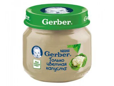 Пюре Gerber из Цветной капусты (4+ мес.), 80 г
