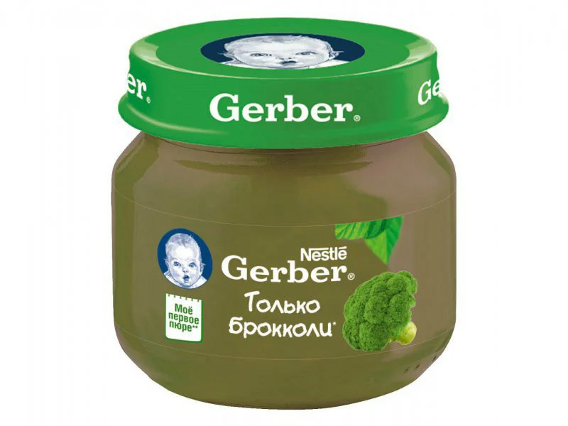 Пюре Gerber из Брокколи (4+ мес.), 80 г