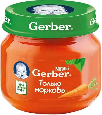Piure Gerber din morcovi (4+ luni), 80 g