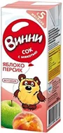 Suc Винни de mere si piersici cu pulpa (5+ luni), 200 ml foto